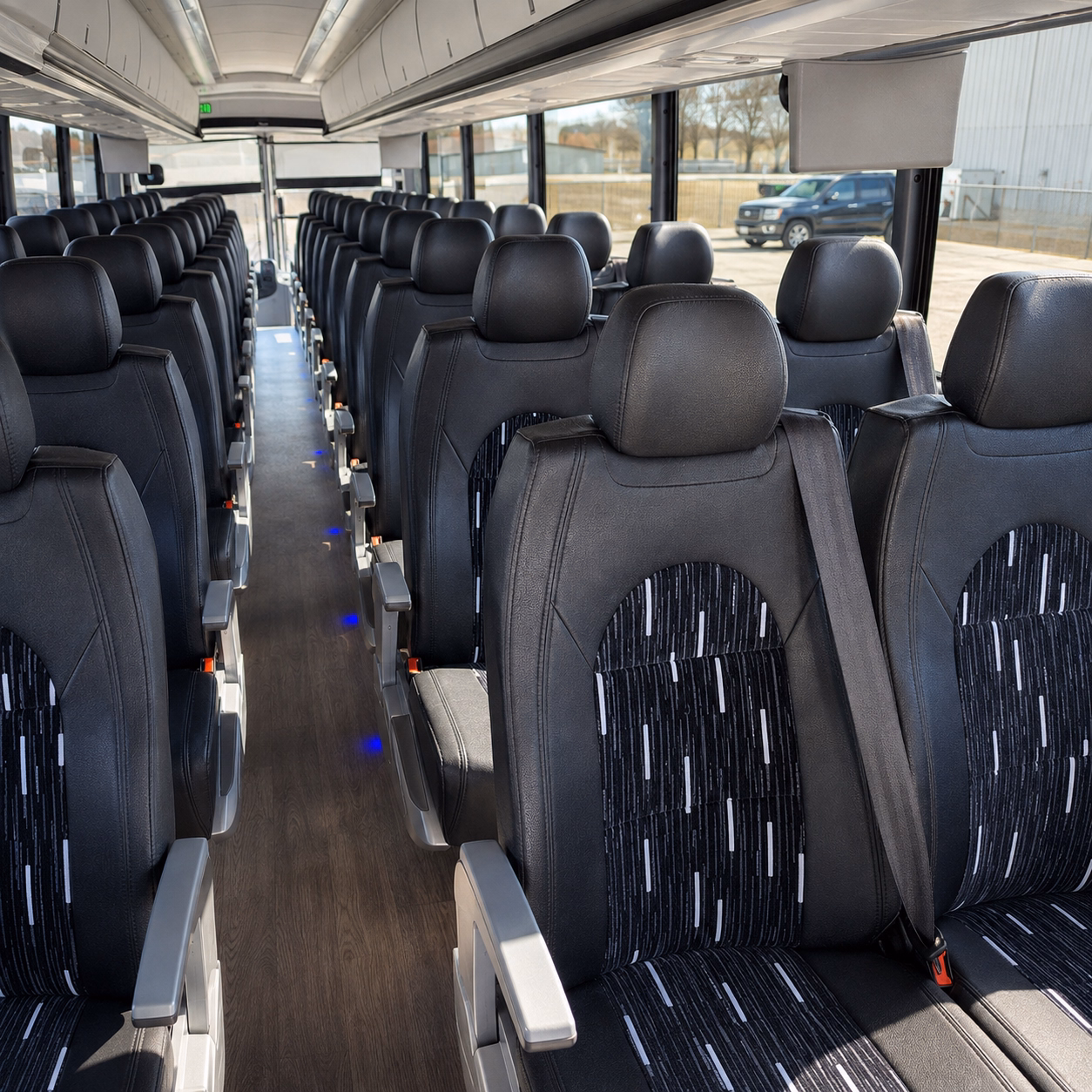 davenport charter bus rental interior